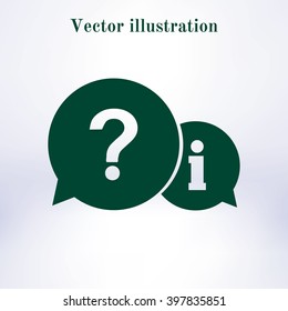 Information exchange theme icon, collect and analyze info. Flat design style. Vector EPS 10.