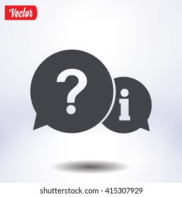 Information exchange theme icon, collect and analyze info. Flat design style. Vector EPS 10.