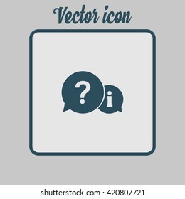 Information exchange theme icon, collect and analyze info. Flat design style. Vector EPS 10.
