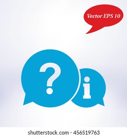 Information exchange theme icon, collect and analyze info. Flat design style. Vector EPS 10.