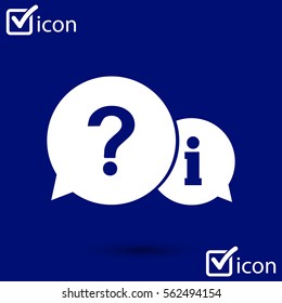 Information exchange theme icon, collect and analyze info. Flat design style. Vector.