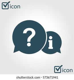 Information exchange theme icon, collect and analyze info. Flat design style. Vector.