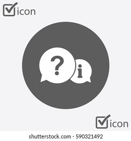 Information exchange theme icon, collect and analyze info. Flat design style. Vector.