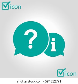 Information exchange theme icon, collect and analyze info. Flat design style. Vector.