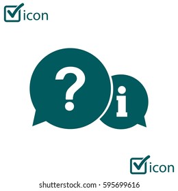 Information exchange theme icon, collect and analyze info. Flat design style. Vector.