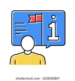 information expert color icon vector. information expert sign. isolated symbol illustration