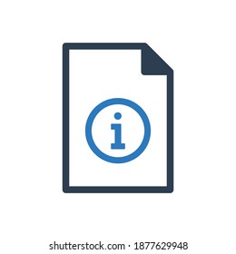 information file icon - info document icon