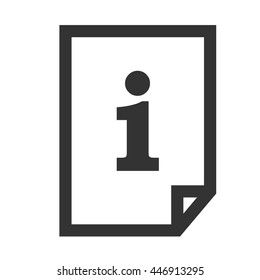 Information file icon. Info file simple logo isolated on a white background. Readme file icon. Vector illustration.