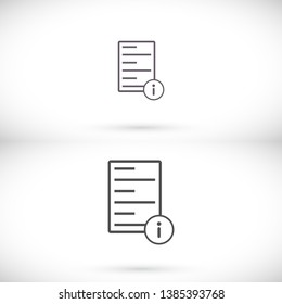Information file icon . Lorem Ipsum Illustration design