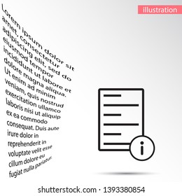 Information file icon . Lorem Ipsum Illustration design