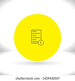 Information file icon . Lorem Ipsum Illustration design