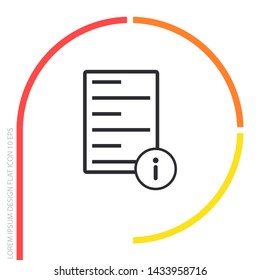 Information file icon . Lorem Ipsum Illustration design
