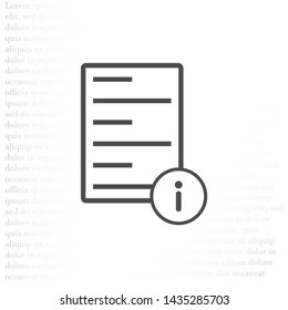 Information file icon . Lorem Ipsum Illustration design