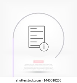 Information file icon . Lorem Ipsum Illustration design