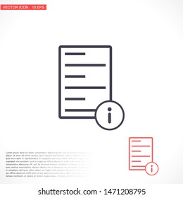 Information file icon . Lorem Ipsum Illustration design