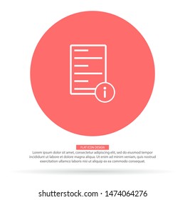 Information file icon . Lorem Ipsum Illustration design