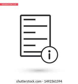 Information file icon . Lorem Ipsum Illustration design