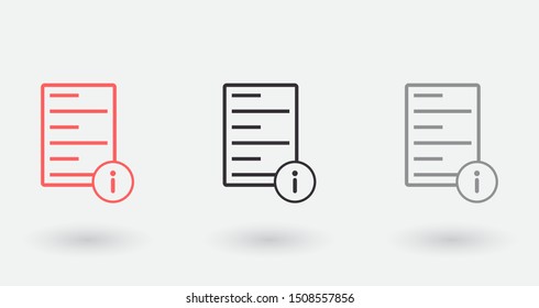 Information file icon . Lorem Ipsum Illustration design