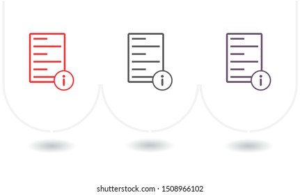 Information file icon . Lorem Ipsum Illustration design