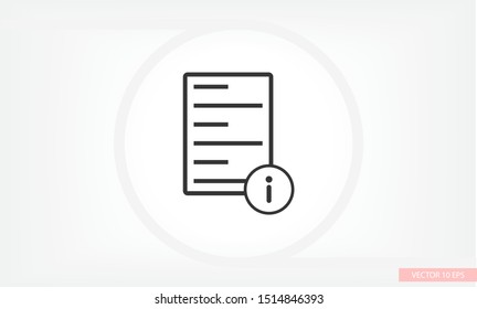 Information file icon . Lorem Ipsum Illustration design