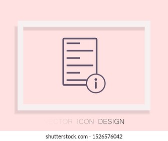 Information file icon . Lorem Ipsum Illustration design