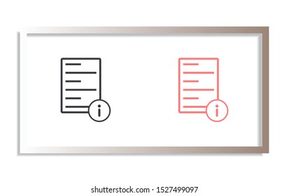 Information file icon . Lorem Ipsum Illustration design