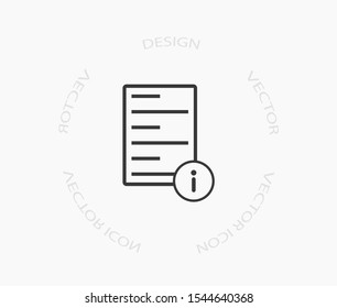 Information file icon . Lorem Ipsum Illustration design
