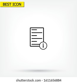 Information file icon . Lorem Ipsum Illustration design