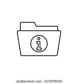 information file - minimal line web icon. simple vector illustration. concept for infographic, website or app.