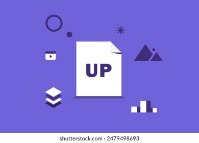 Information file upload, Vector illustration.