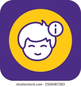 Informationen Gefüllte Kurve Vektor Symbol Design