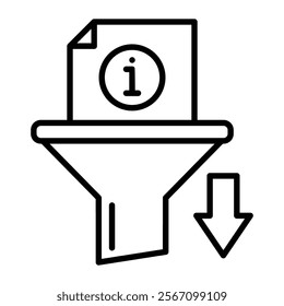 Information Filtering Icon Element For Design