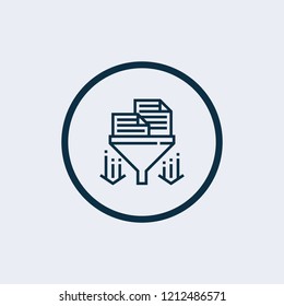 Information filtering icon. Vector illustration