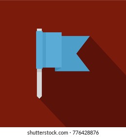 Information flag icon. Flat illustration of information flag vector icon for web
