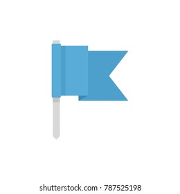 Information flag icon in flat style isolated on white background
