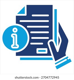 Information Flat Blue Icon Style
