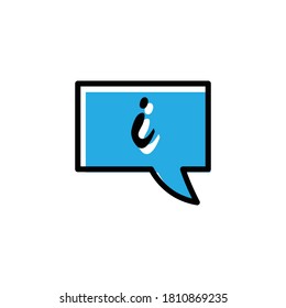 Information flat icon. Design template vector