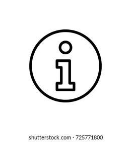 Information flat icon. Single high quality outline symbol of info for web design or mobile app. Thin line signs of help for design logo, visit card, etc. Outline logo of question