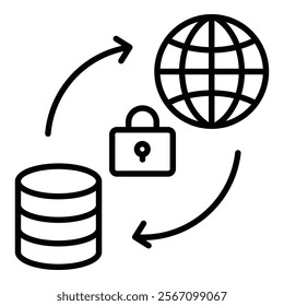 Information Flow Icon Element For Design