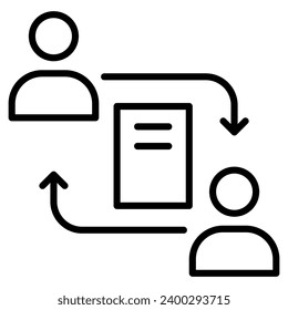 Information Flow Icon line vector illustration