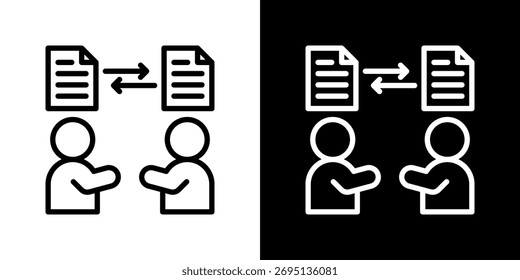 Ilustração do vetor do ícone de fluxo de informações