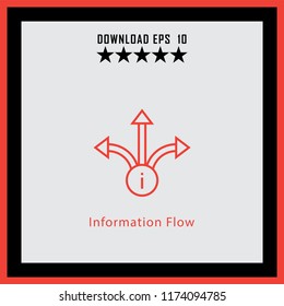 Information Flow  line icon