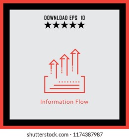 Information Flow  line icon