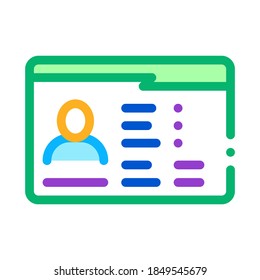 information folder about person icon vector. information folder about person sign. isolated contour symbol illustration