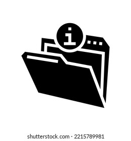 information folder glyph icon vector. information folder sign. isolated symbol illustration