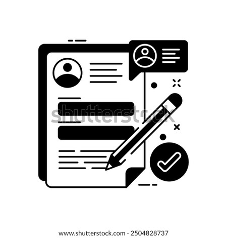Information Form Glyph Icon, Vector illustration