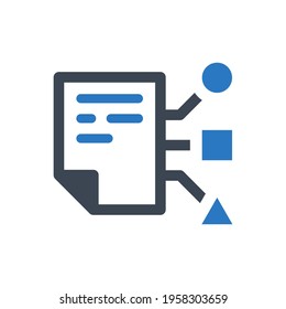 Information Gathering Icon - Simple Vector Illustration