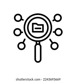 Information Gathering icon in vector. Logotype