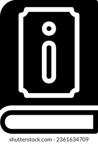 vector de ilustración de icono de glifo de información