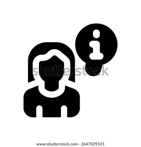 information glyph icon. Strong and solid vector icon for websites, mobile interfaces, presentations, and visual branding. High quality and easy to edit.